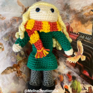 Blonde mini me crochet doll