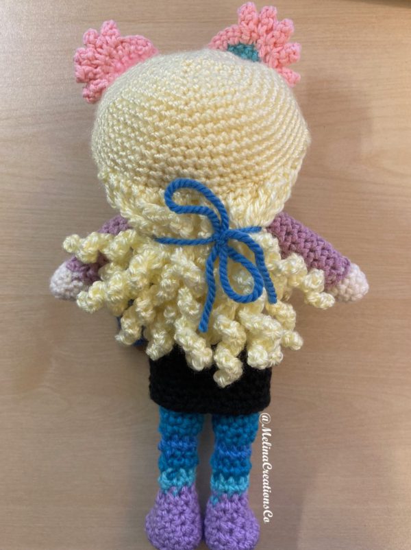 Back view of crochet Luna